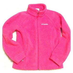 Columbia hot pink fleece jacket
